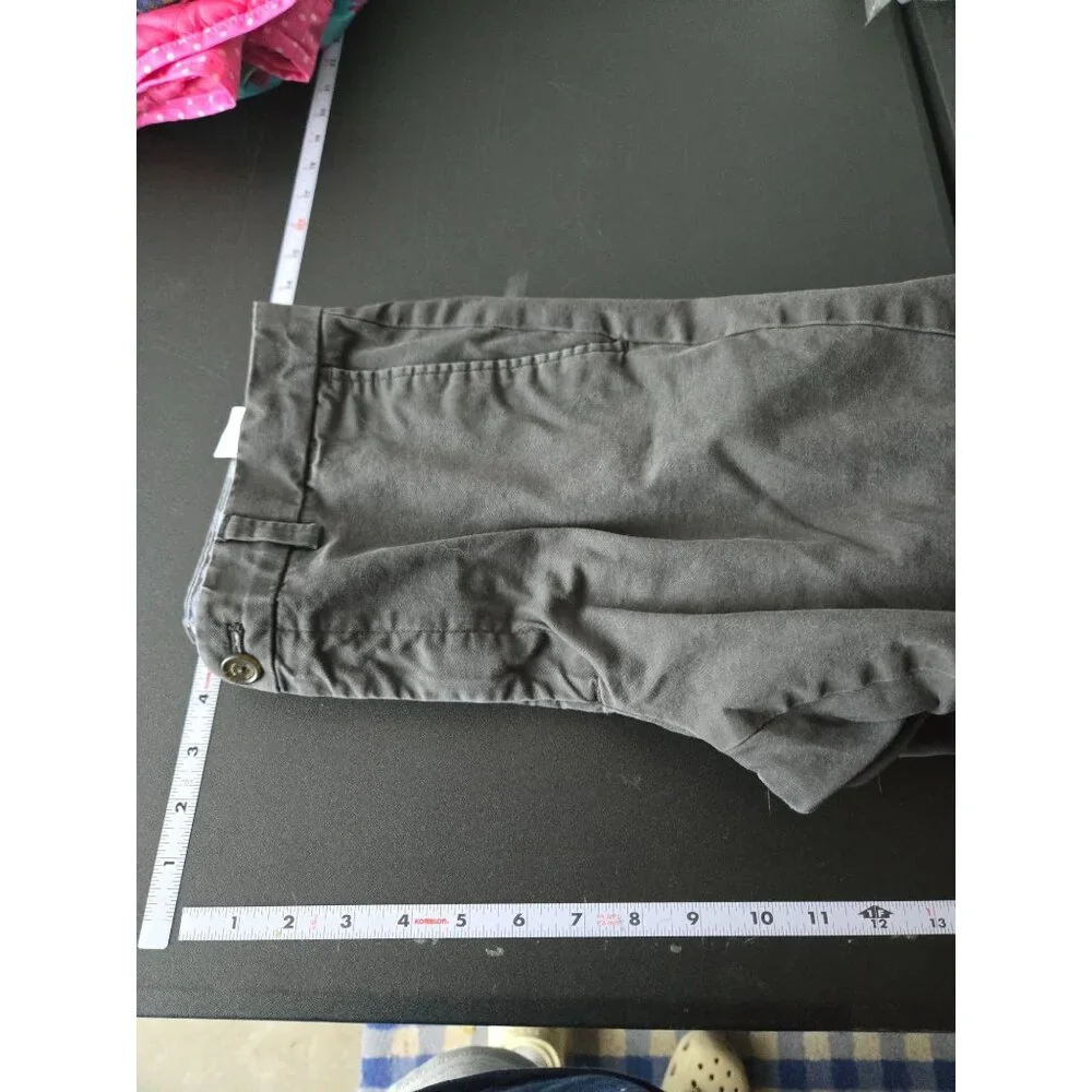 Banana Republic Mens Gray Aiden Straight Chino Pants 32/32 Preppy Neutral Career